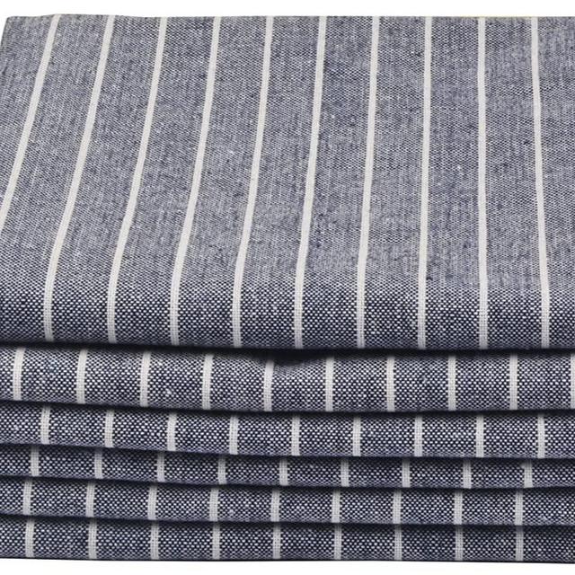 SINLAND Linen Napkins Oversized Dinner Napkins Tailored with Mitered Corners and a Generous Hem 20Inch x 20Inch 6 Packs (Grey Blue)