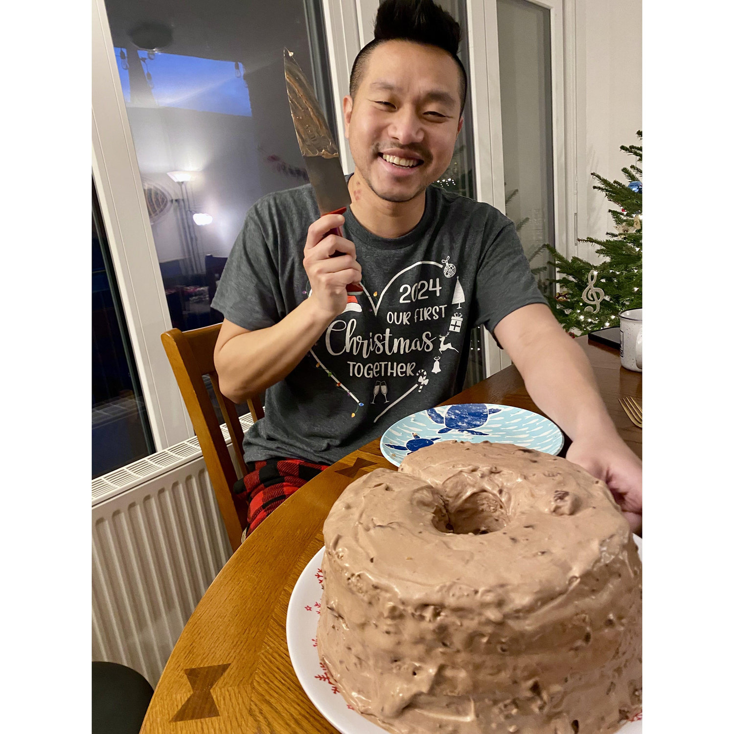 We celebrated Christmas and Alan's birthday with homemade cake (affectionately referred to in the Rogahn family as "grandma cake" since Grandma Rogahn used to make it for family birthdays).