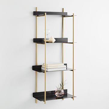 Floating Lines Wall Shelf - 4-Tiered