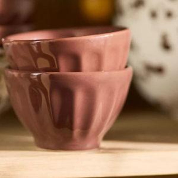 The Latte Stoneware Nut Bowls, Set of 4: Amelie Edition