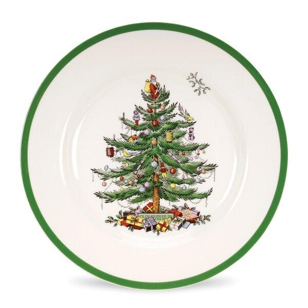 Spode Christmas Tree Dinner Plates, Set of 4