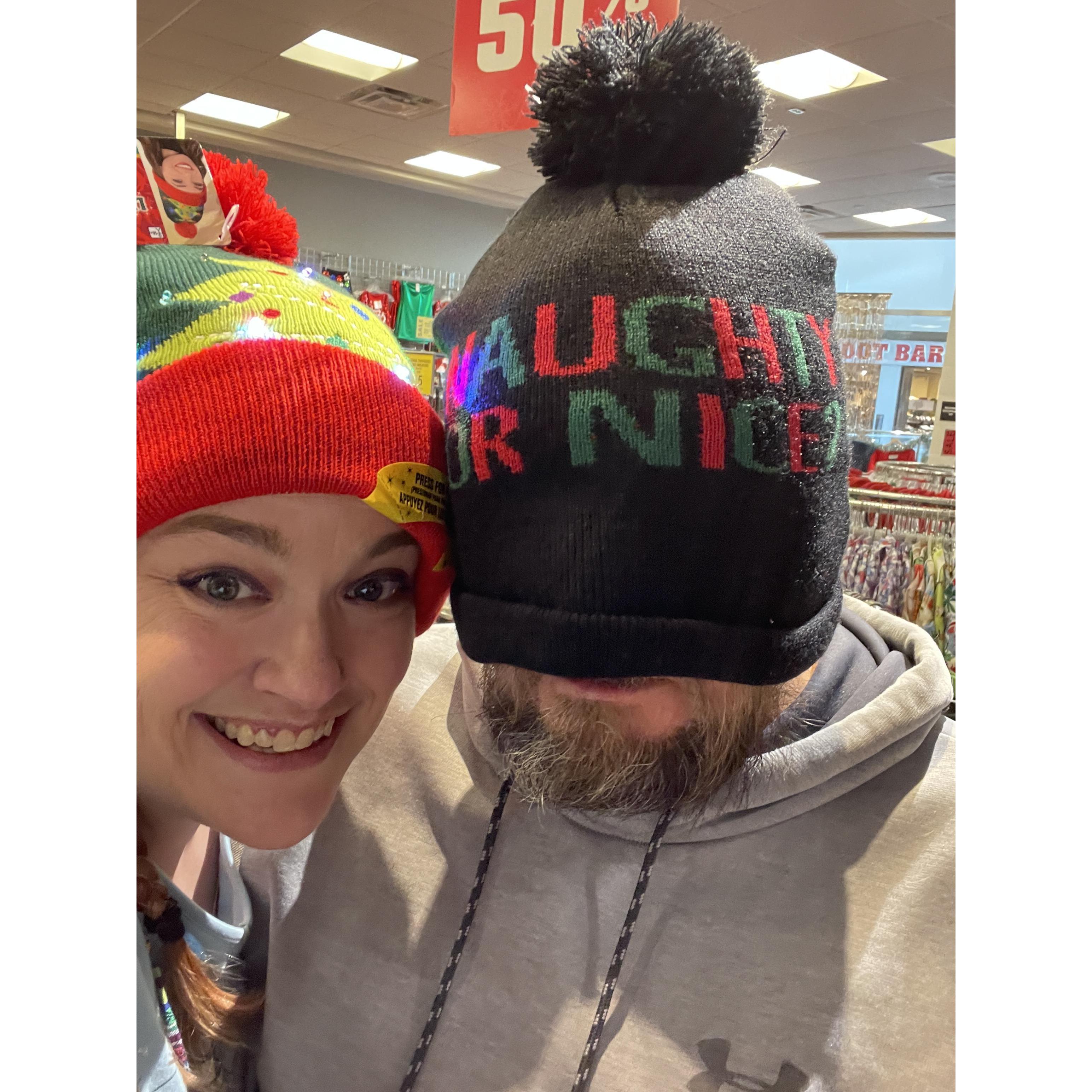 Hijinks at the Mall of America this last Christmas! Vince didn't want to be silly, but I bring it out of him!
