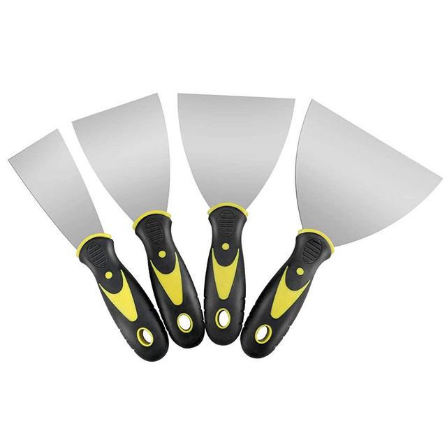 Putty Knife Set 4-Piece, Paint Scraper, Taping Knife, Spackle Knife for Drywall Tools, 2'', 3'', 4'', 5''