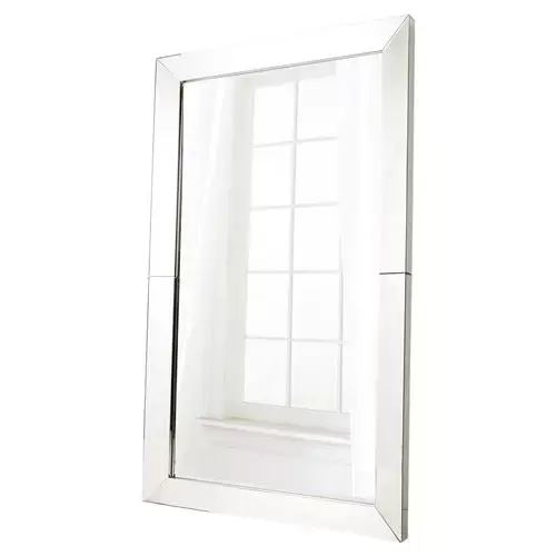Fellowes Modern Classic Rectangular Clear Frame Floor Mirror
