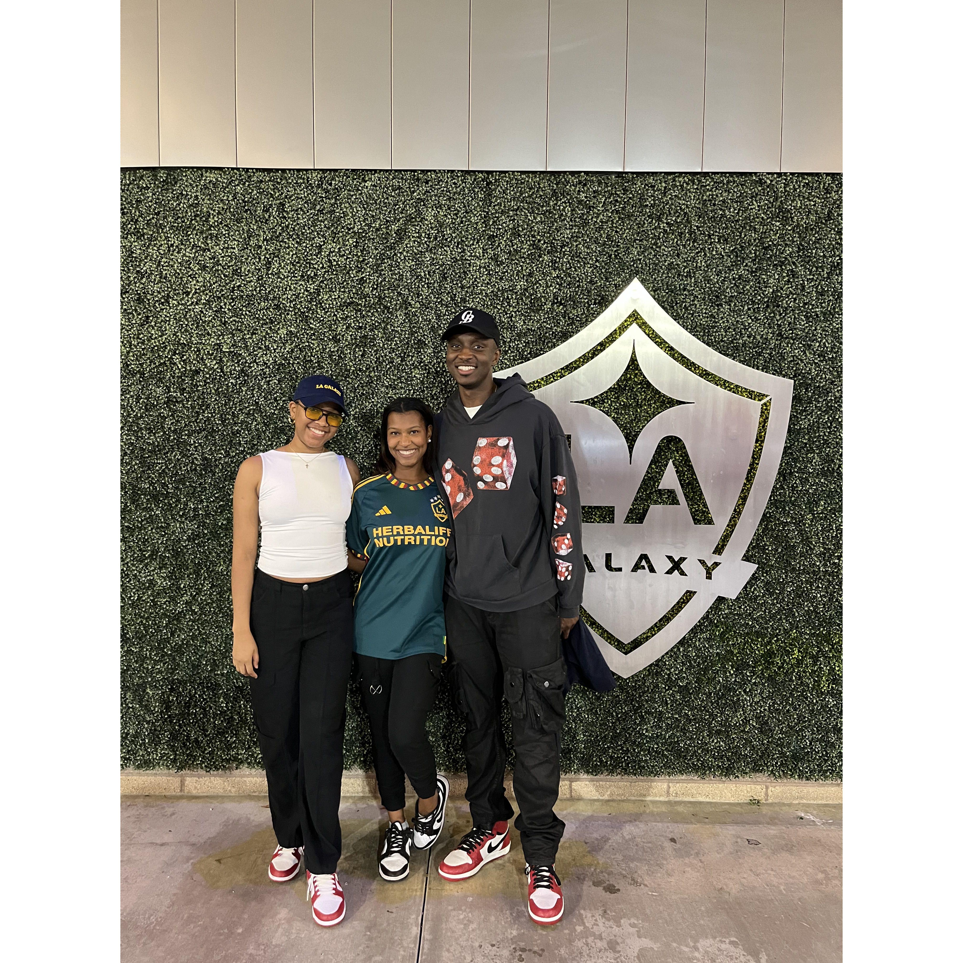 LA Galaxy Soccer Game with Paige's cousin Cindy