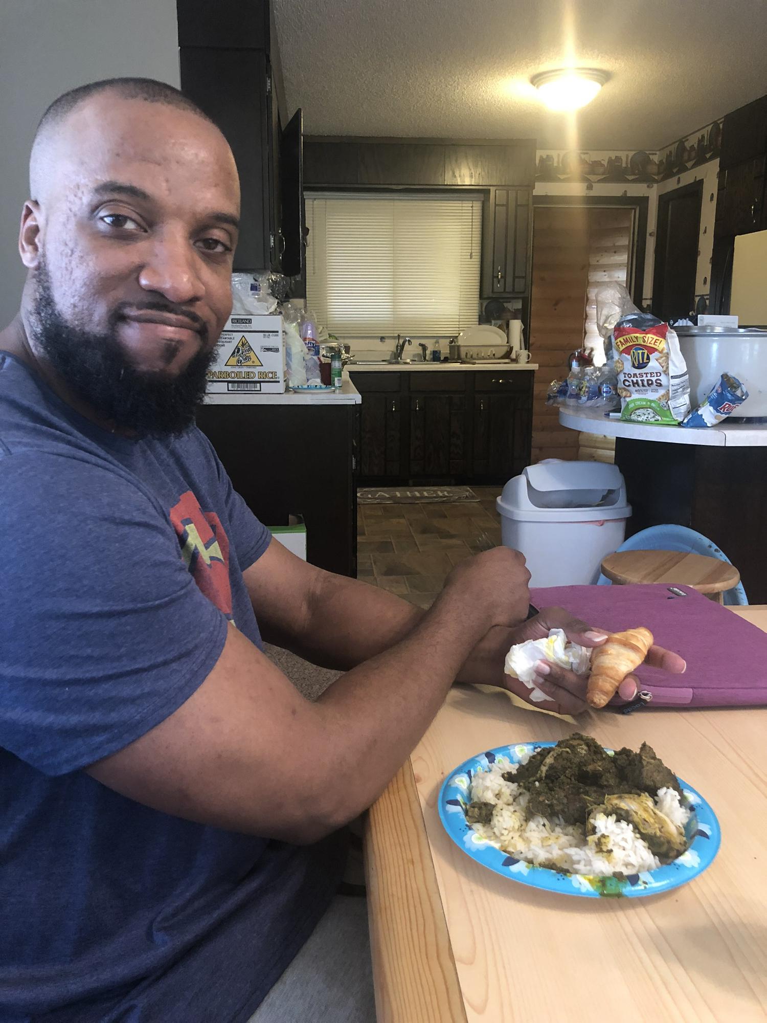 Minnesota 2019. This is the first time he ate Liberian food and he hasn’t stopped asking my Mom for it every chance he gets.