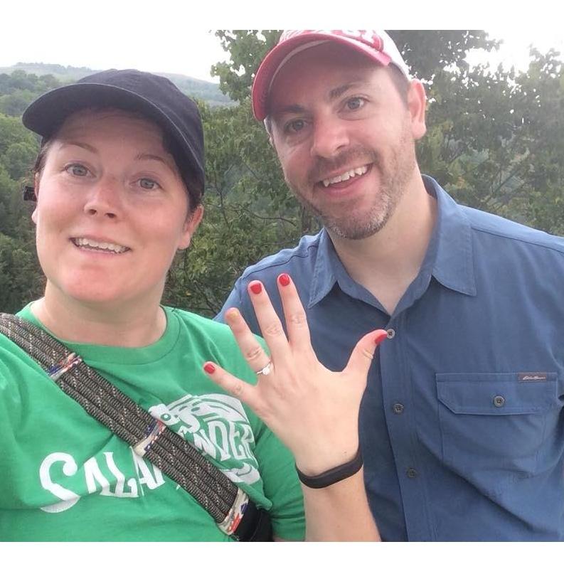 Taking a selfie after getting engaged at Rouge National Urban Park in Toronto.
