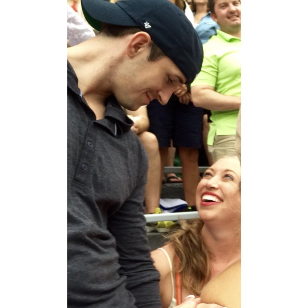 Strangers caught this moment in the background of their photo and sent it to us. :)