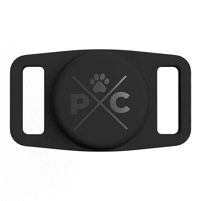 Pup Culture Airtag Dog Collar Holder, Protective Airtag Case for Dog Collar, Waterproof Airtag Loop for GPS Dog Tracker, Dog Trackers for Apple iPhone, Airtag Pet, Dog Airtag Holder (Black)