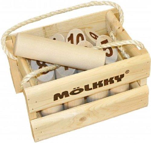 Molkky - Wooden Pin Skittles Game - Outdoor Fun - For Beach - Park - Picnic - Playground - Classic Family Garden Game from Tactic