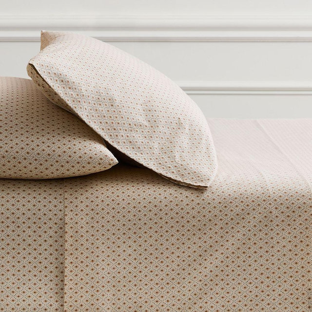 Pierce & Ward Deco Diamond Sheet Set, King, Silver Mink