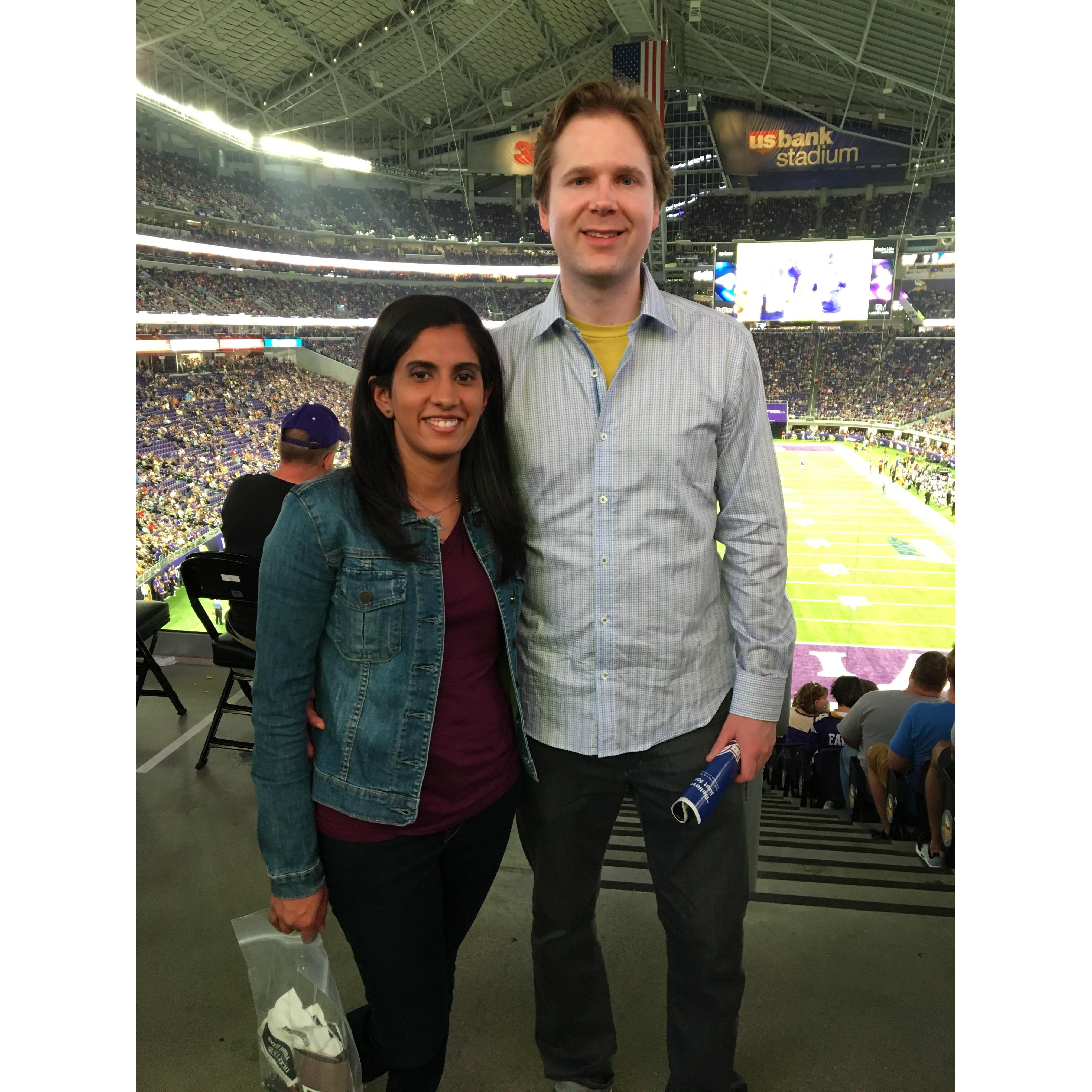 Our very first Vikings game!