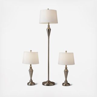 Glendale 3-Piece Floor & Table Lamp Set