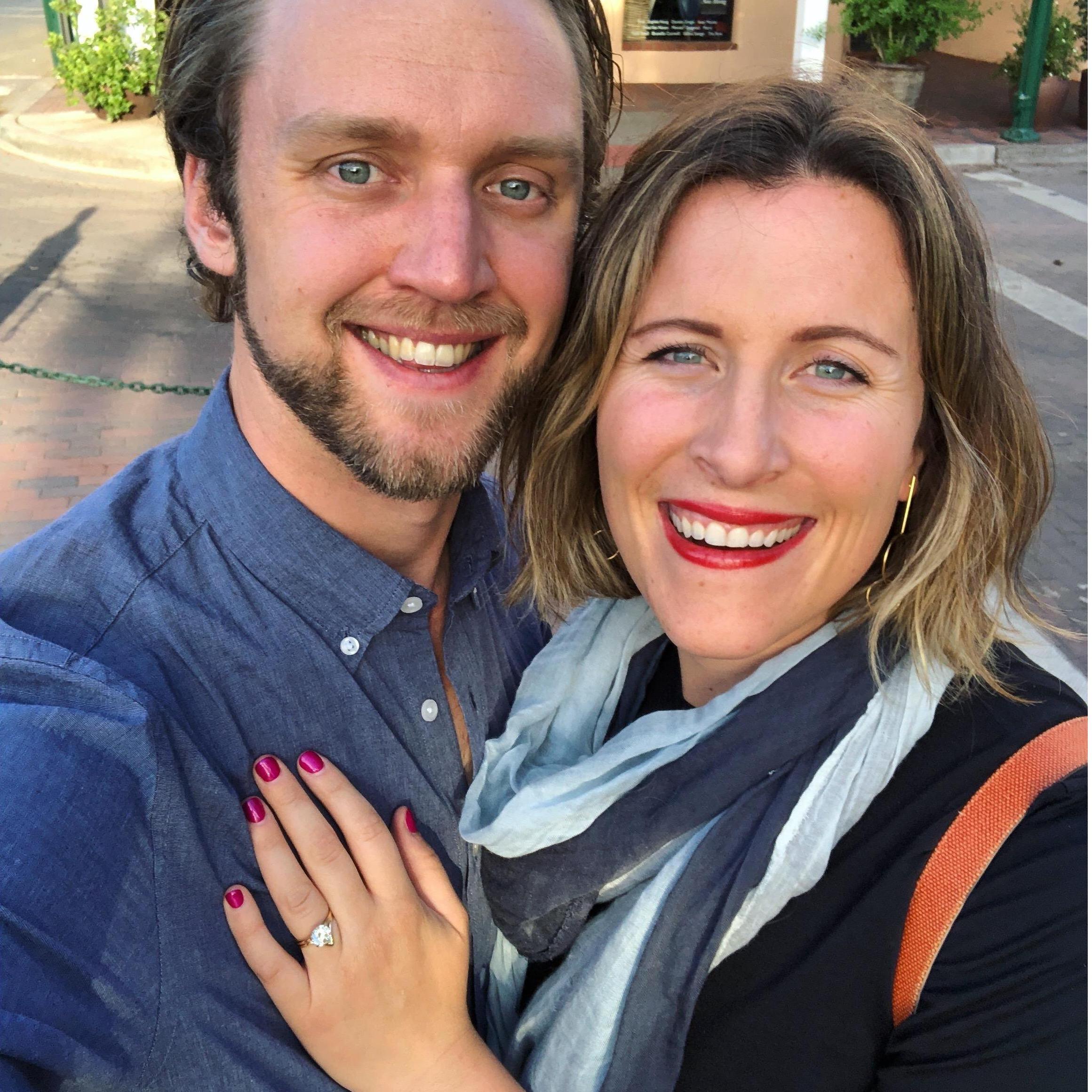 In Santa Fe, when Drew proposed (and then Annie proposed right back!)
