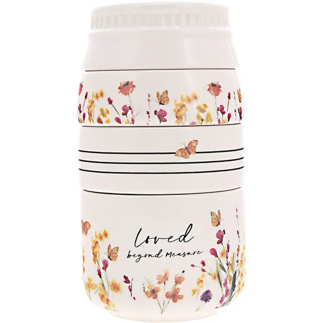 Pavilion Gift Company - Loved - 6" x 3.25" Stackable Measuring Cups - Measuring Cups
