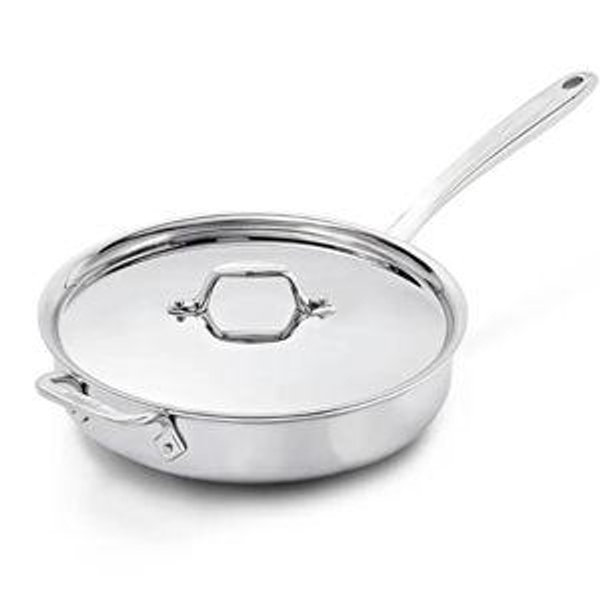 All Clad D3 Stainless Everyday | Sauté Pan with lid, 3 quart