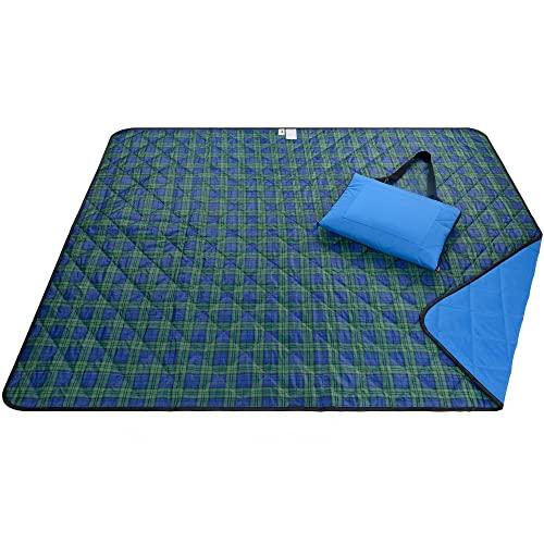 Roebury Beach Blanket Sand Proof & Outdoor Picnic Blanket - Water Resistant, Large Mat for Camping or Travel. Washable, Foldable, Easy Carry Compact Tote Bag
