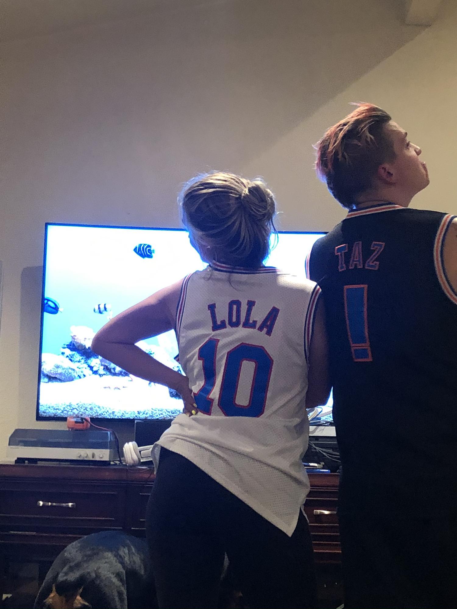 Lola Bunny and Taz.