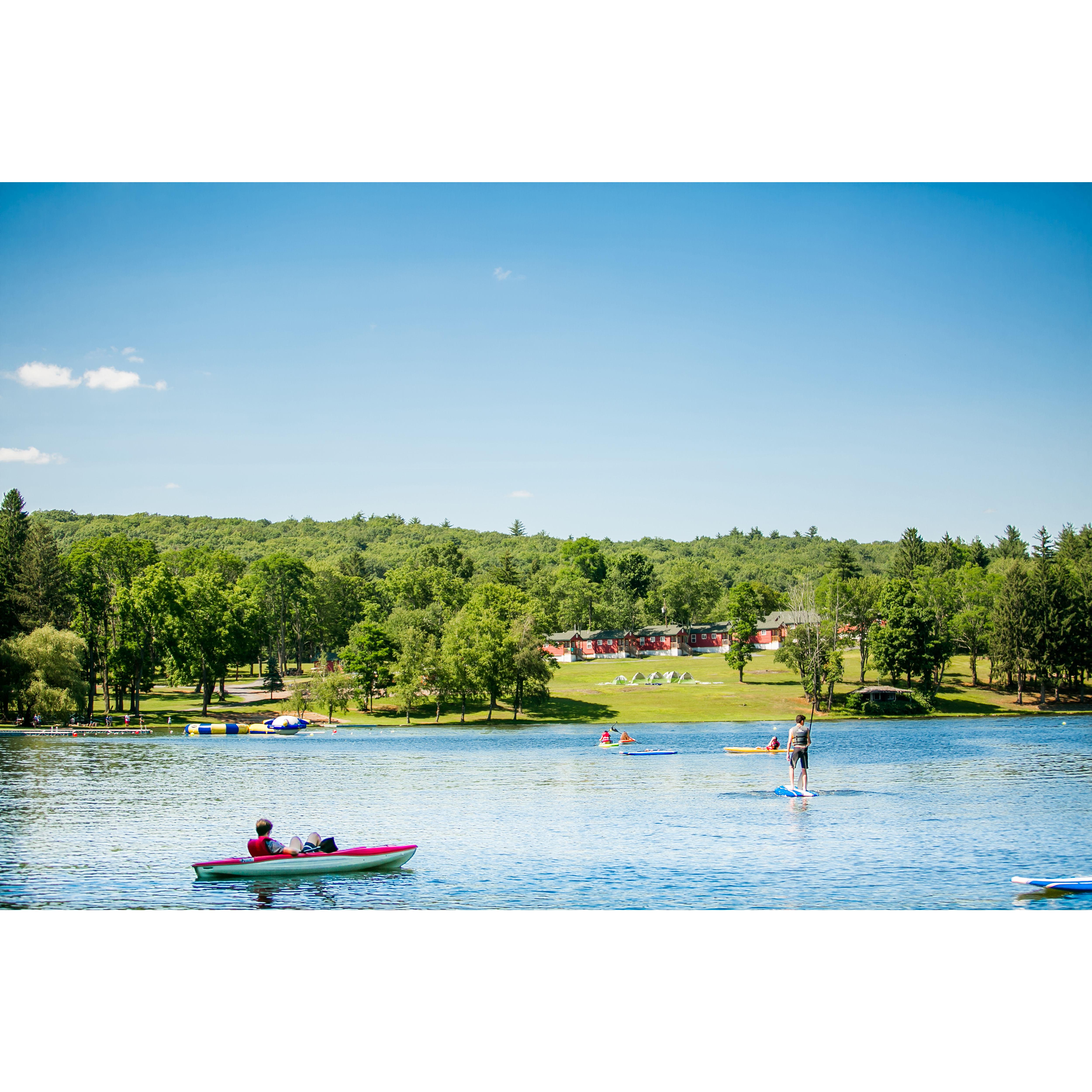 Here's the lake at Pocono Springs. No one has said they have seen a monster in those waters, but no one has looked, either...