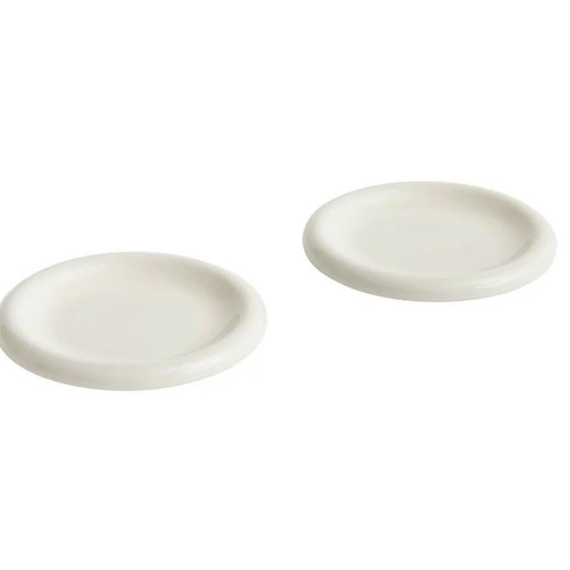 Barro plate, set of 2, 18 cm, off-white