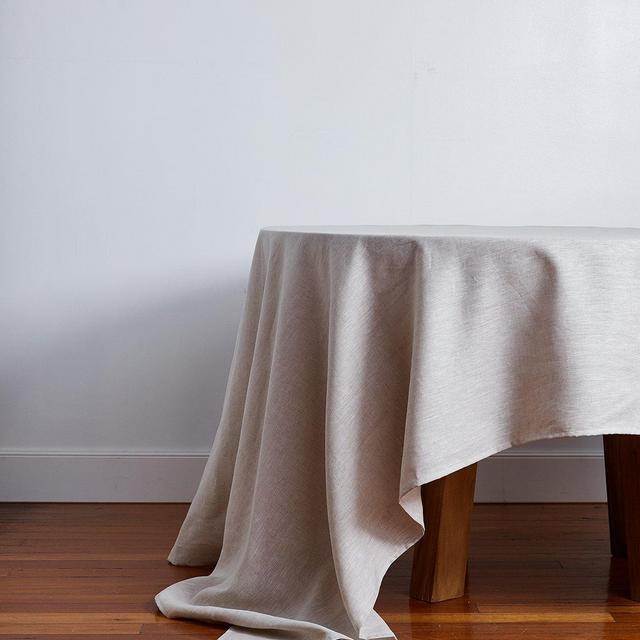 100% Linen Tablecloth in Oatmeal (Size L)