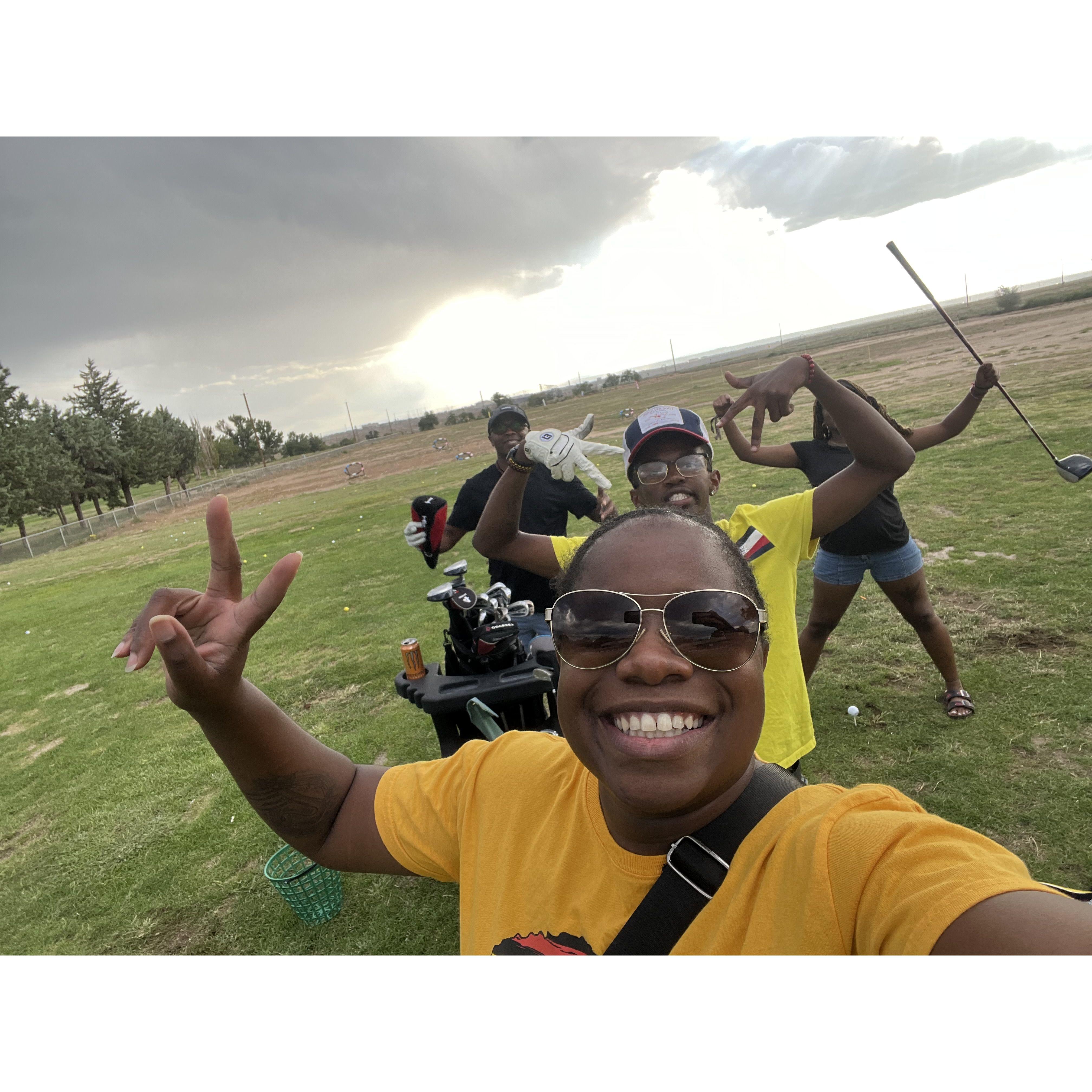 Golfing with the babies