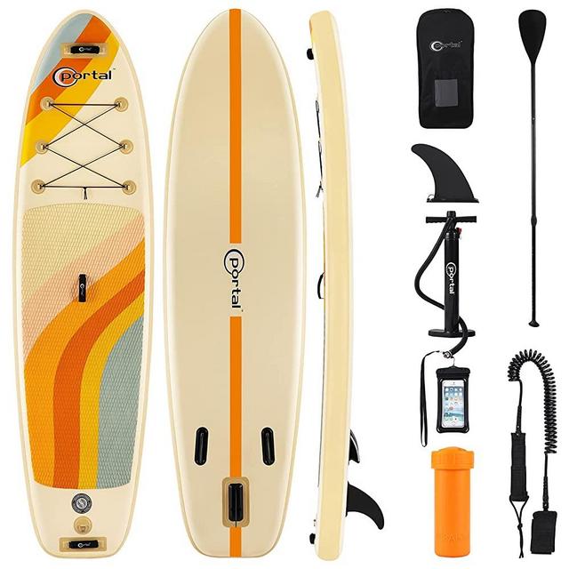 PORTAL SUP Inflatable Paddle Board for Adults, 10'6'' /11'6'' Stand Up Paddleboards, Non-Slip Deck Blow up Paddle Boards with Adjustable Paddle, Carry Bag, Emergency Repair Kit