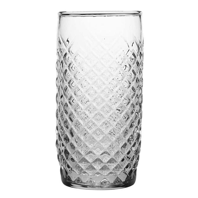 Anchor Hocking Crosshatch Drinking Glasses, Cross Hatch, Clear