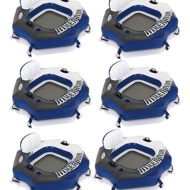 Intex River Run Single Person Inflatable Connecting Lounge Tube