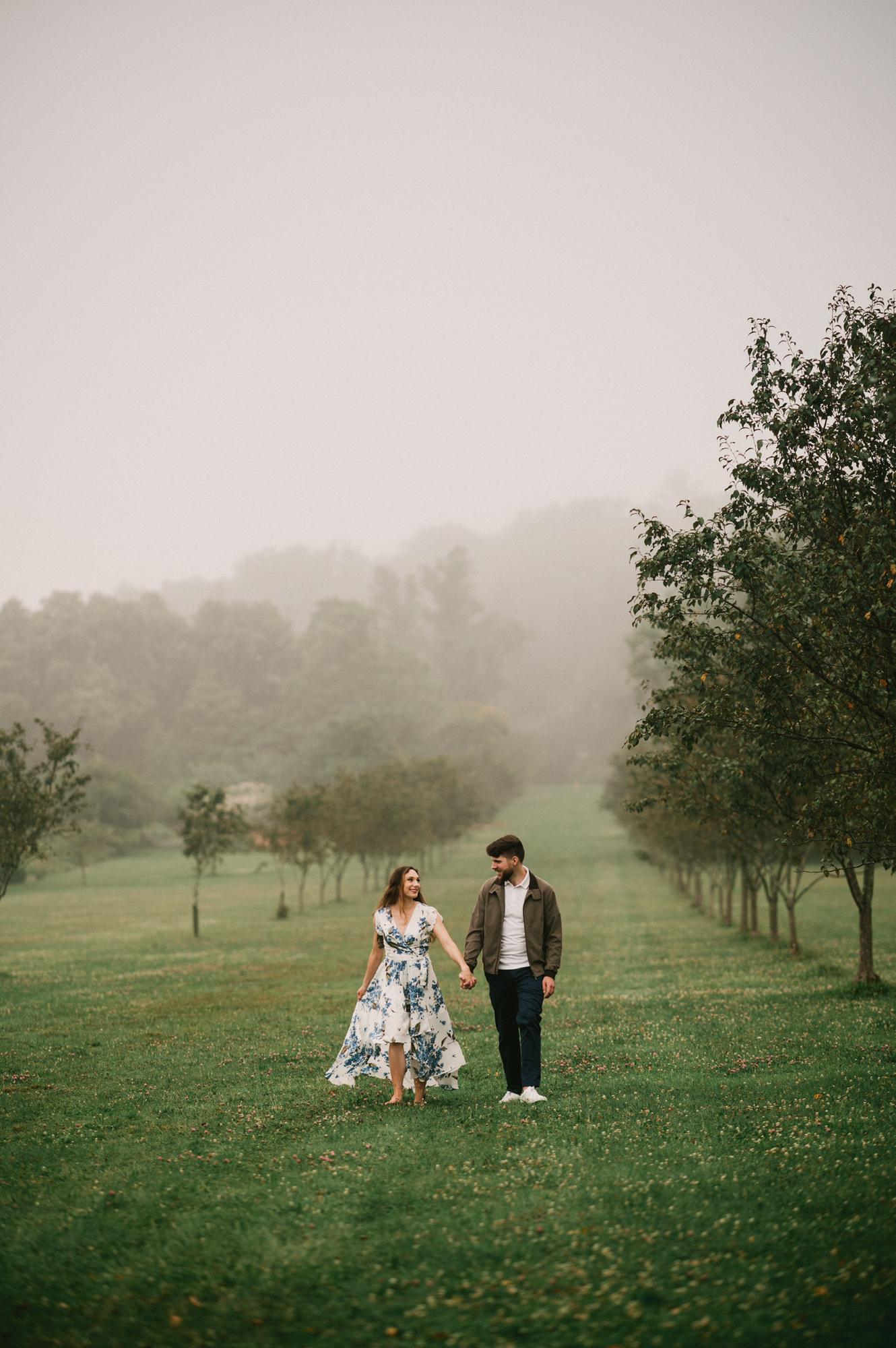 Engagement photo at The Skylands Manor & Botanical Gardens (the same place where Patrick proposed!)