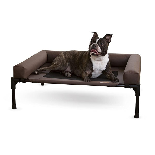 K&H PET PRODUCTS Original Bolster Pet Cot Elevated Pet Bed Chocolate