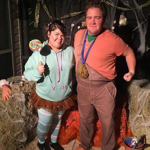 Vanellope von Schweetz and Wreck It Ralph! We love Halloween!