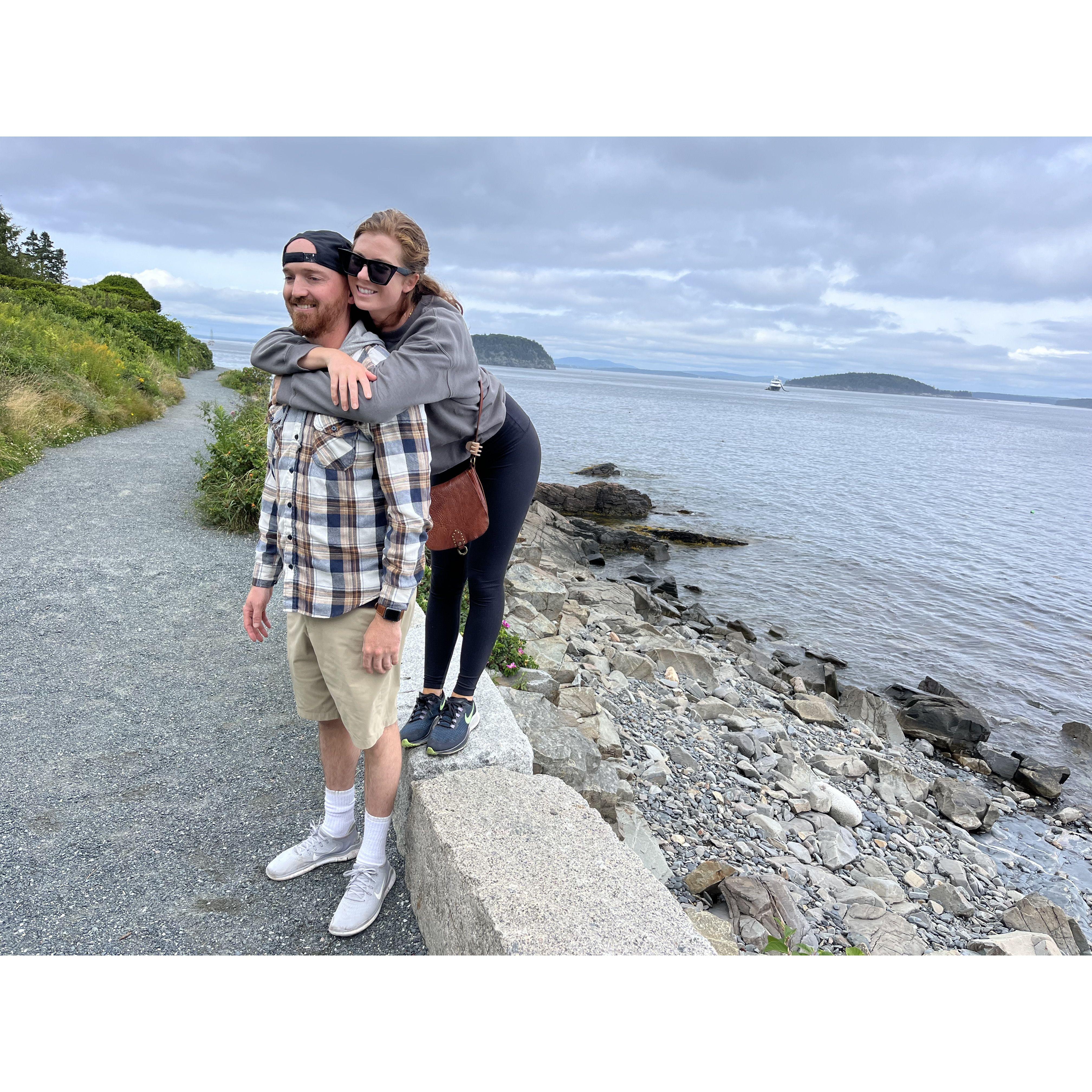 Showing Andrew all of Maine's beautiful views