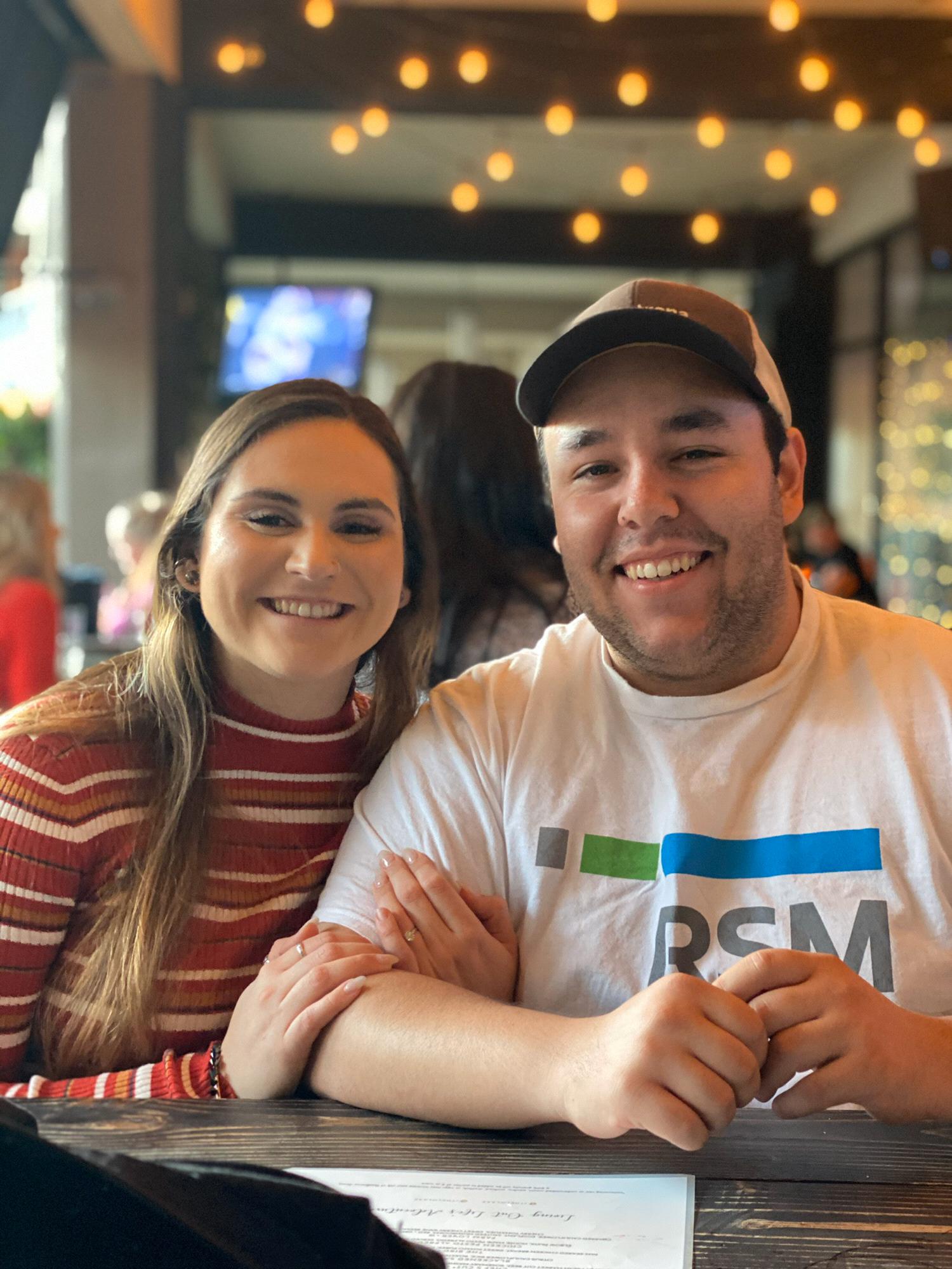 Celebrating the brides birthday with family a few weeks after getting engaged.