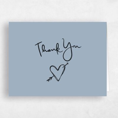 Powder Blue Wedding Thank You - Dunluce Landscape