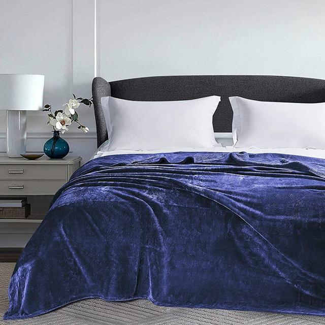 BEDELITE Fleece Blankets Queen Size Royal Blue Throw Blankets for Bed & Couch,Plush Cozy Fuzzy Blanket, Super Soft & Warm Lightweight Blankets for Spring and Summer