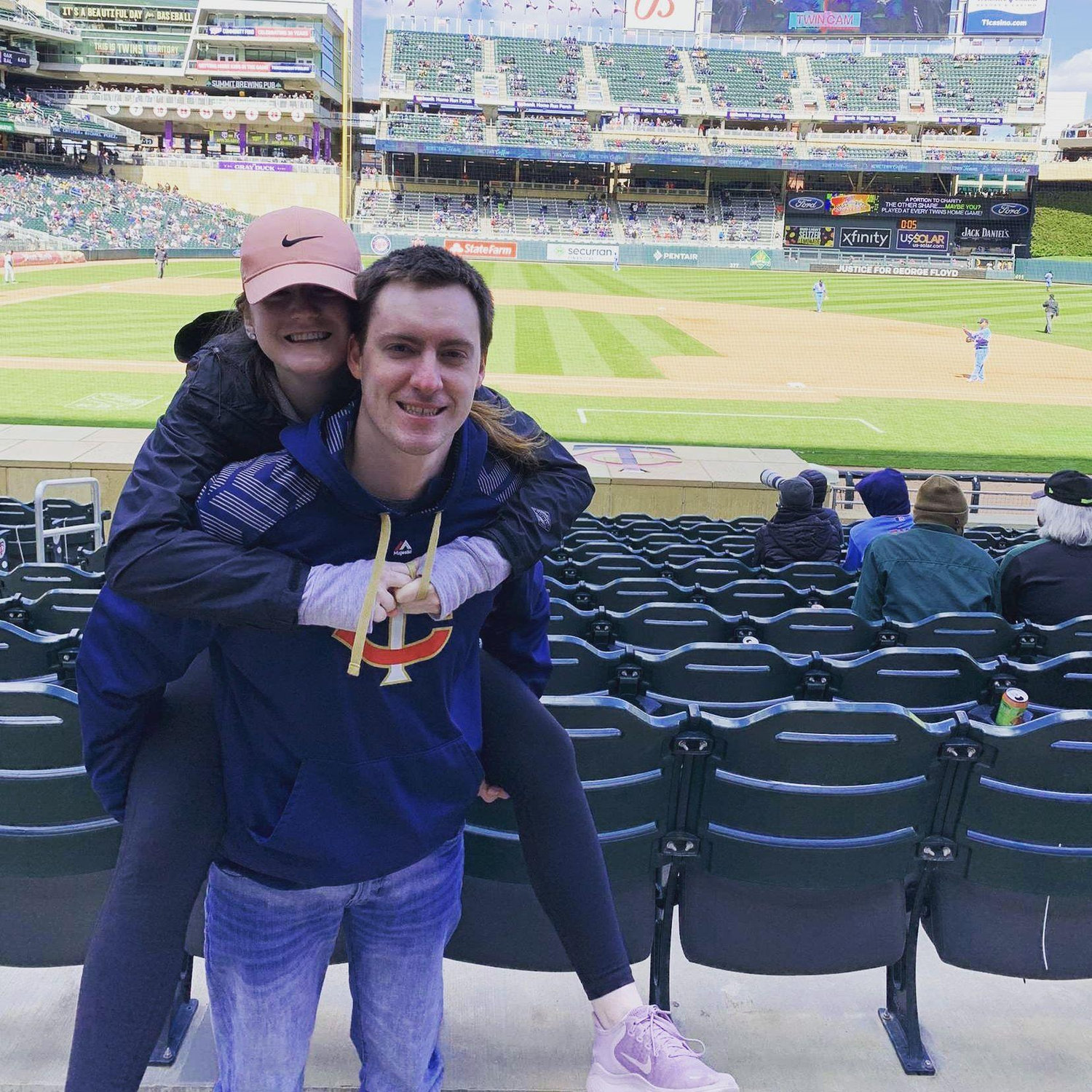 We celebrated Jordan's 23rd birthday at a Twins game! Our first baseball stadium that we went to together.