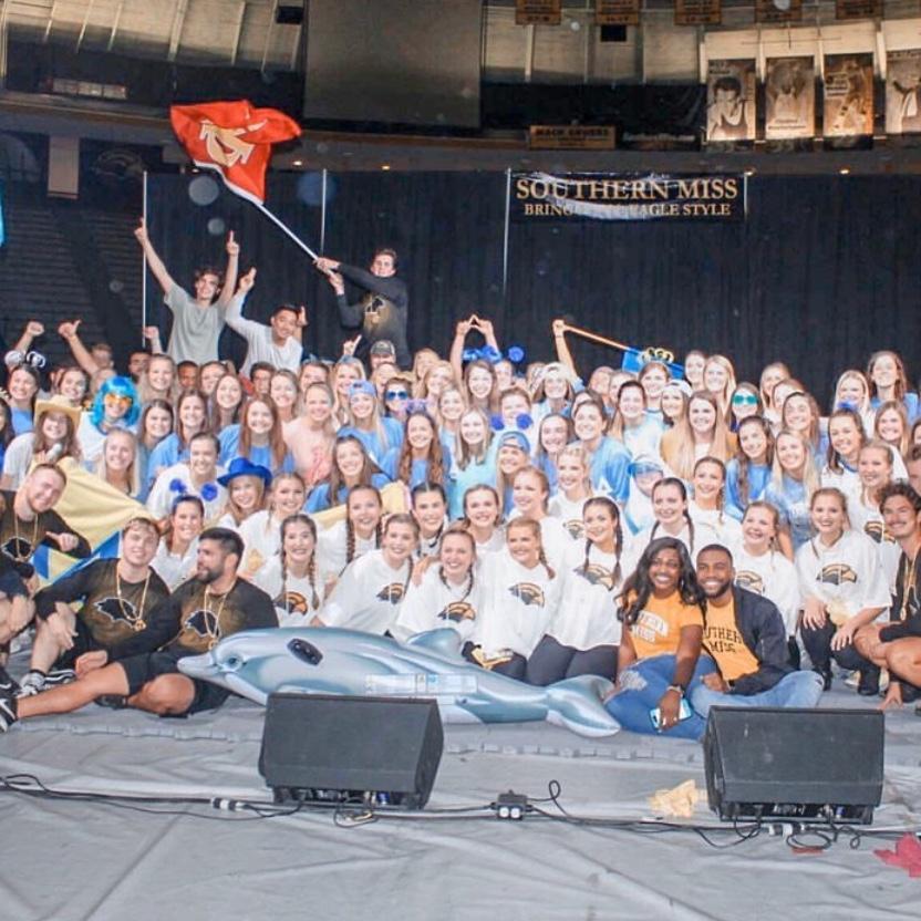 October 12, 2019 USM Homecoming
Our first picture together! Can you spot us?