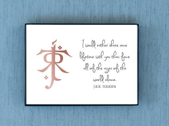 J.R.R. Tolkien Quote - Lord of the Rings Inspired Foil & Framed Print (Rose Gold | Gold | Silver)