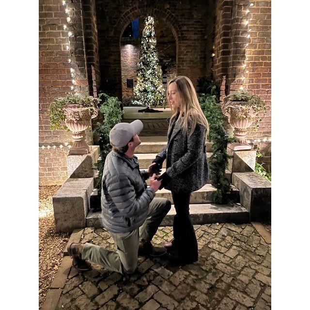 November 27, 2021- The day Taylor proposed at Barnsley Gardens with both of our families there! We go around Christmas time every year, so I was completely surprised!!