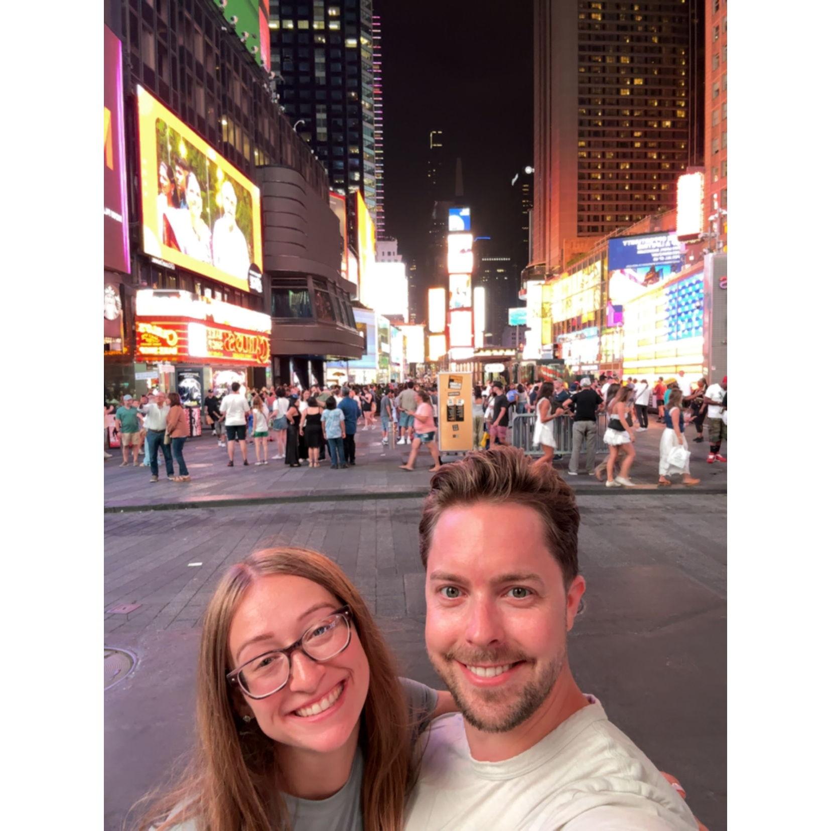 Our first night in NYC, Times Square.