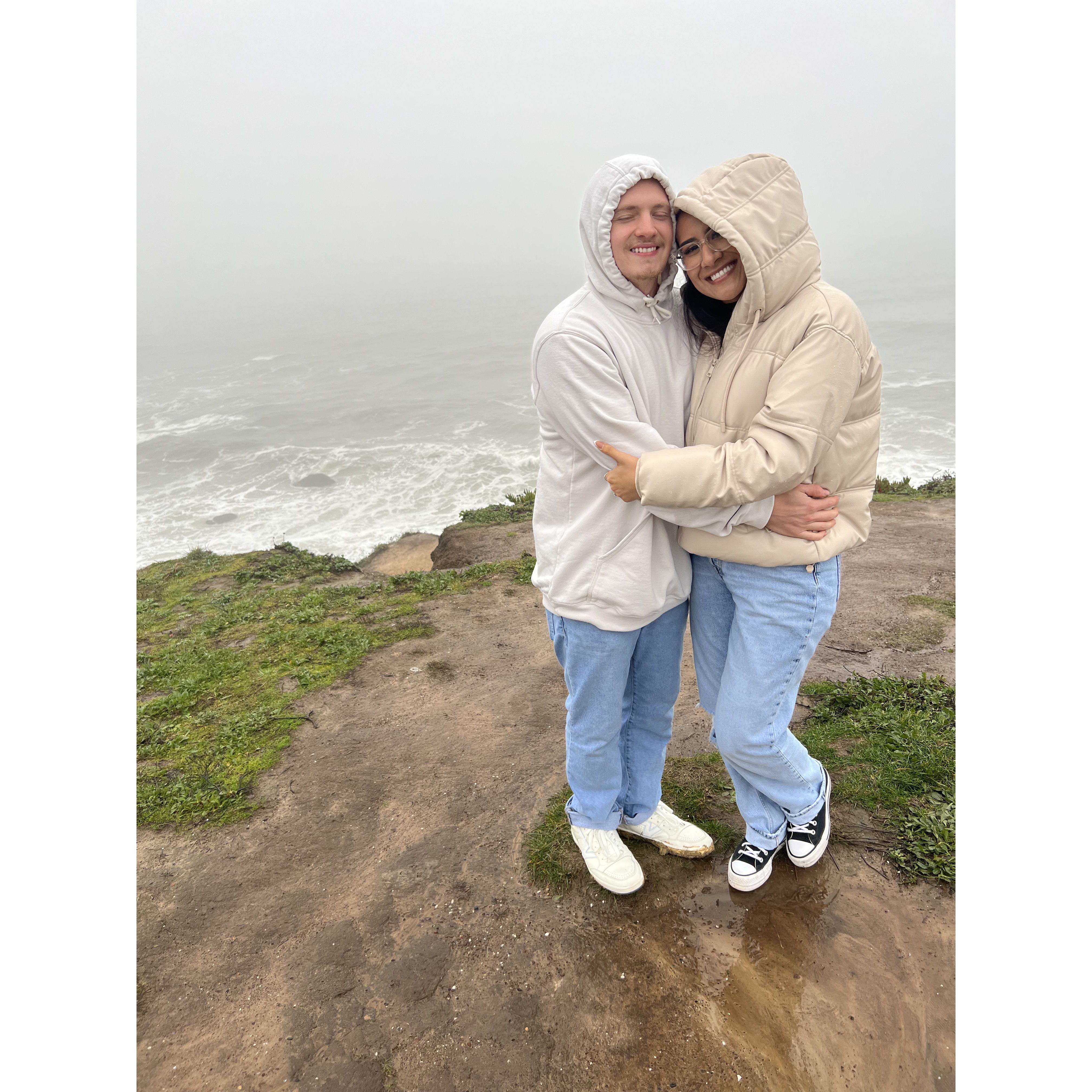 Bodega Bay on a cold & rainy day was perfect with each other.