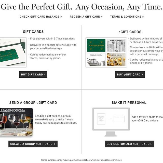 Gift Cards | Williams Sonoma