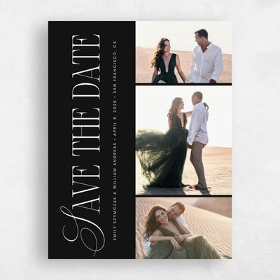 Black Wedding Save the Date - Thisbe Multiphoto