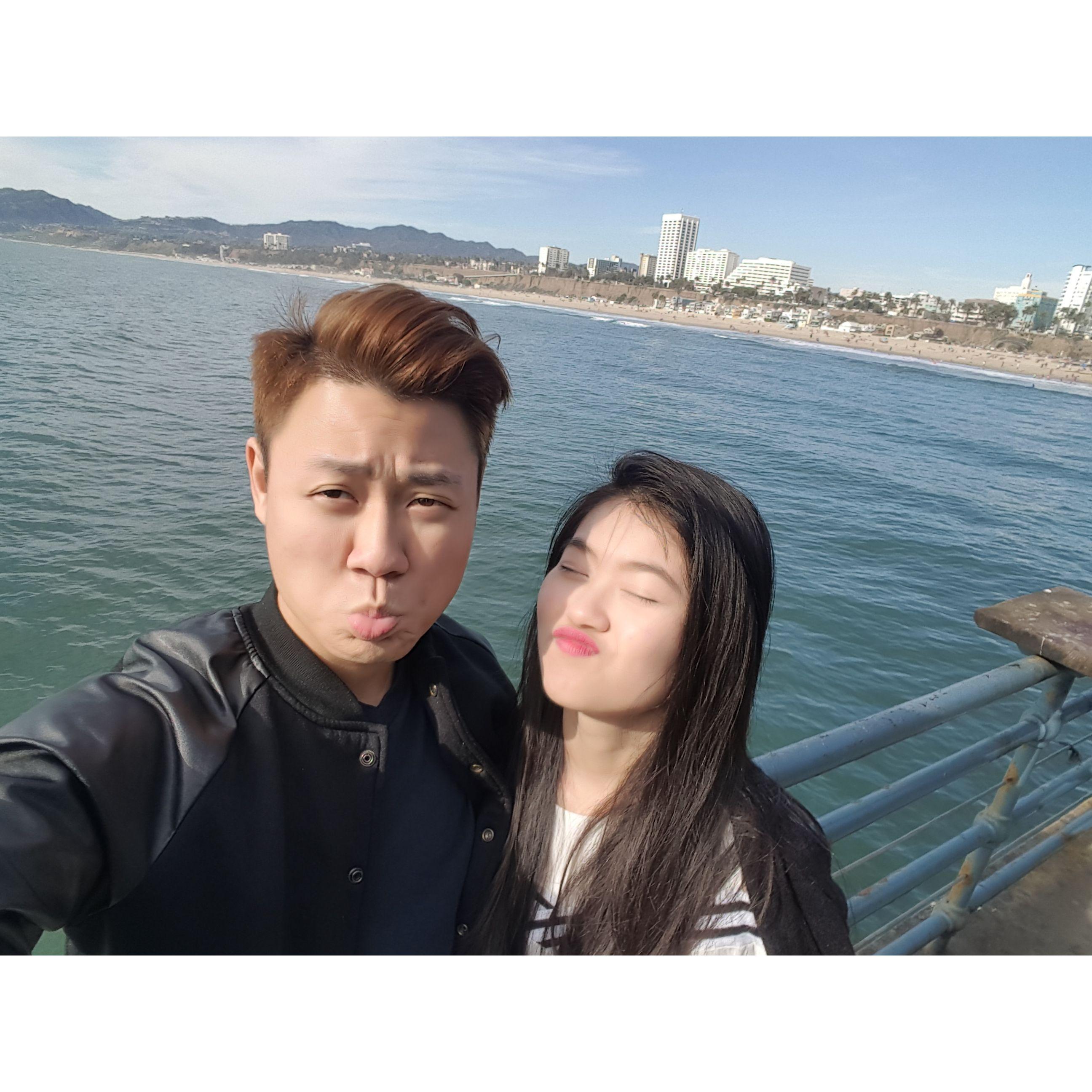 02-14-2017: At Santa Monica Pier. Our first Valentine's