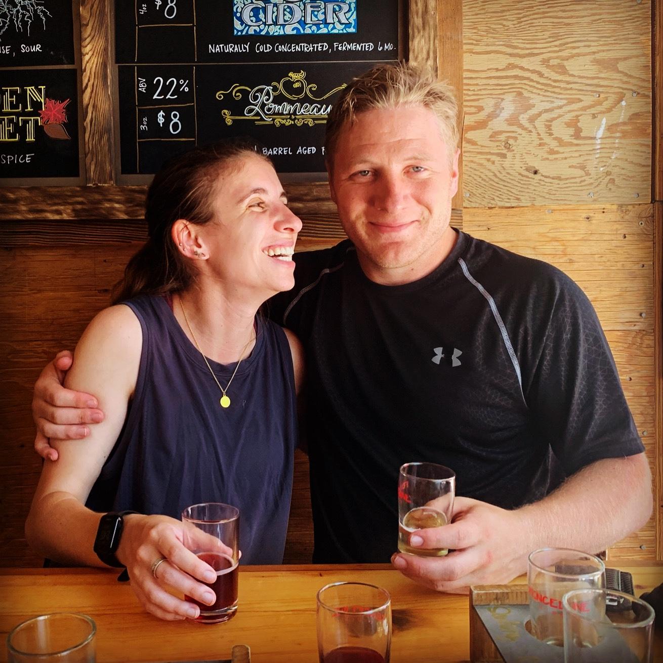 At a brewery we will never forget in Colorado with our friend, Sarah!