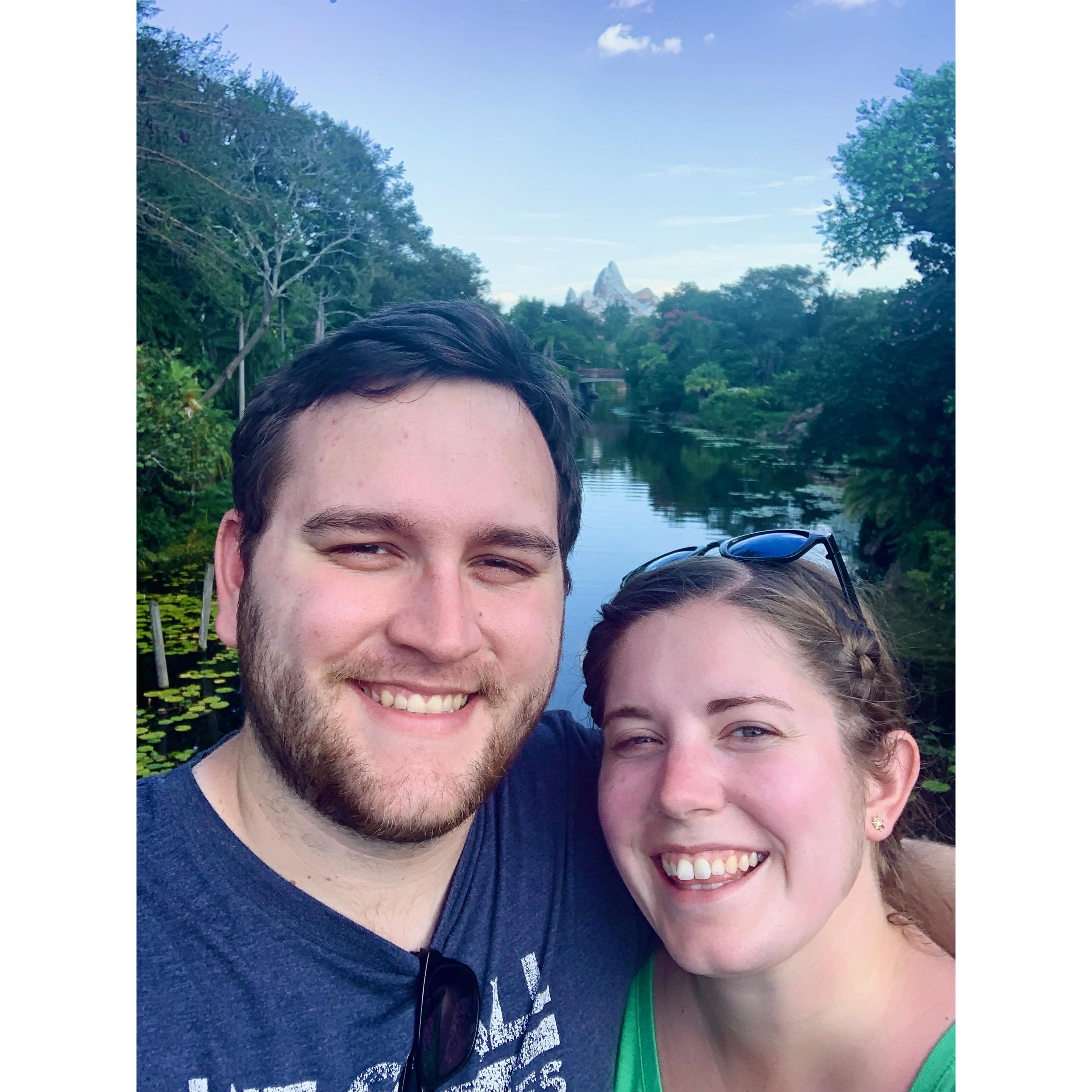Libby took Michael to Animal Kingdom for the first time