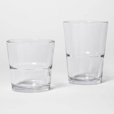 12pc Glass Tall and Short Tumbler Set - Made By Design™