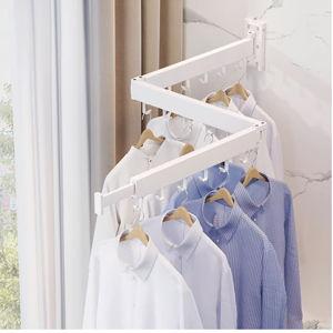 Clothes Drying Rack,Laundry Space Saver Wall Mounted,Retractable,Collapsible(Tri-Fold), White Color Rack Clothing