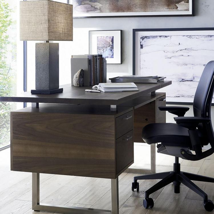 Crate And Barrel Clybourn Walnut Executive Desk Zola